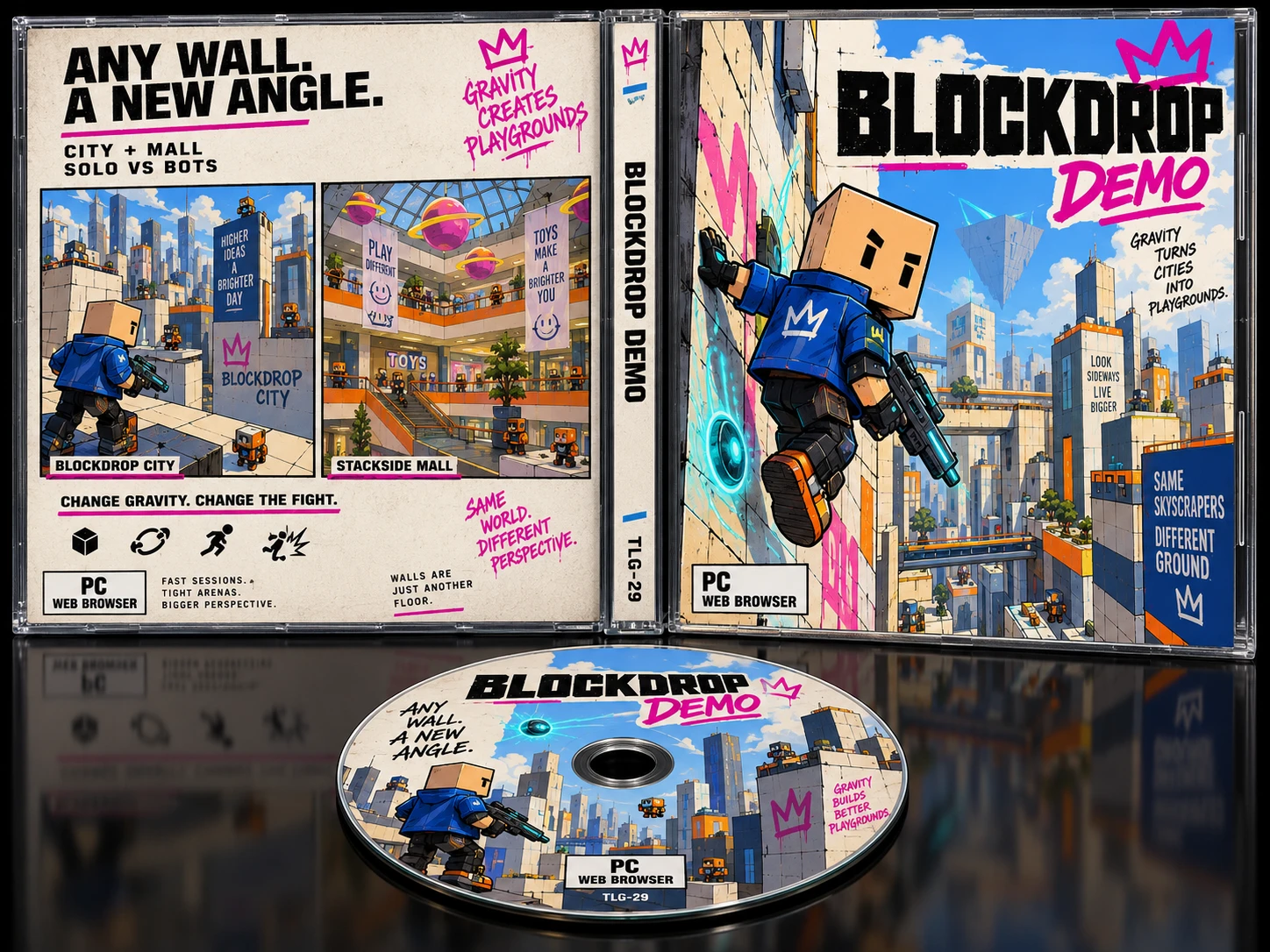 Blockdrop Demo cassette case art