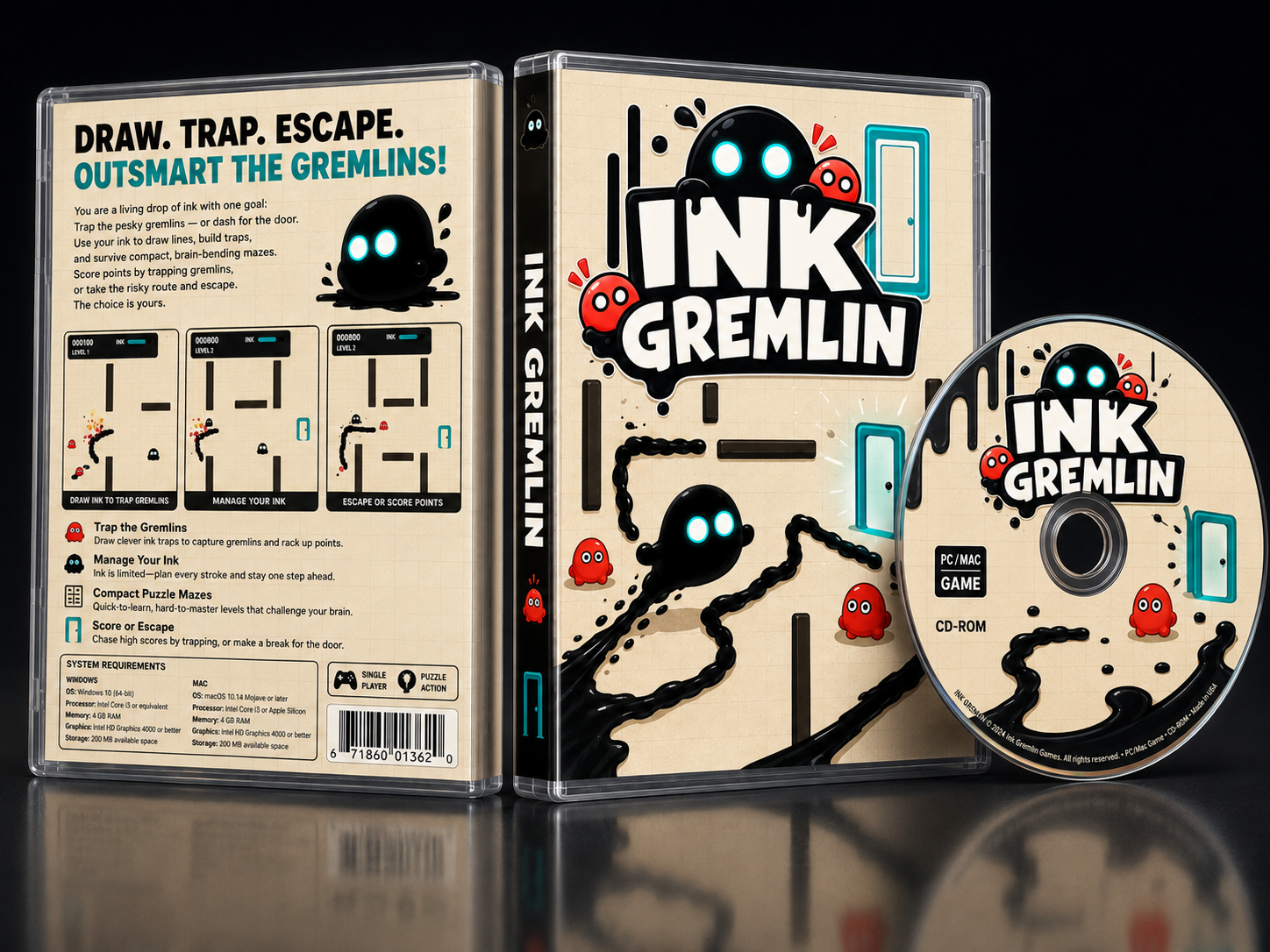 Ink Gremlin cassette case art