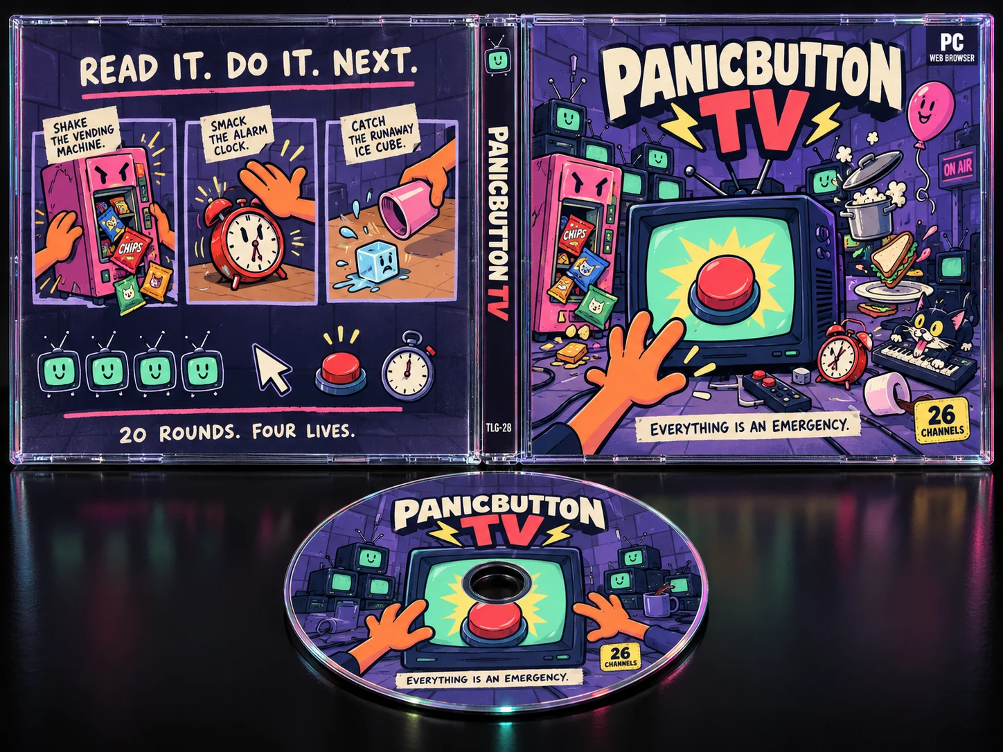 PanicButton TV cassette case art