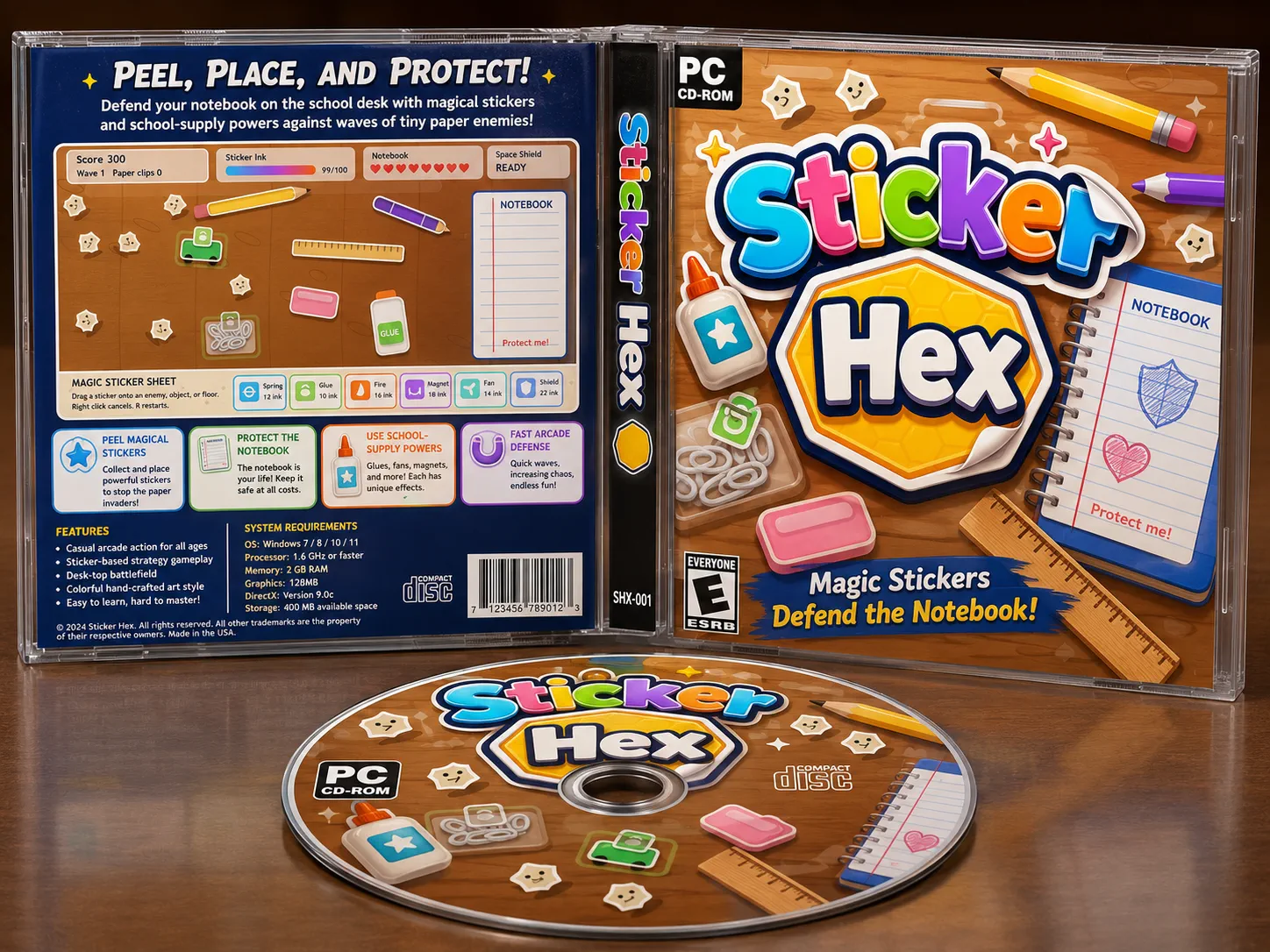Sticker Hex cassette case art